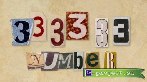 Videohive - Ransom Letters - 3 Number - 60924272 - Project for After Effects