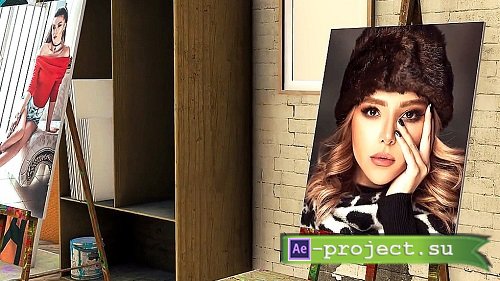 MA Photos On Canvas In An Artist Studio 854540 - Project for After Effects