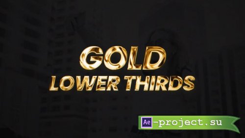 Videohive - Gold Lower Thirds - 60937368 - Project for After Effects