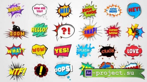 Videohive - Comic Bubbles Pack - 60936960 - Project for After Effects