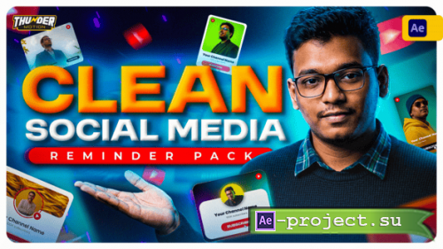 Videohive - Clean Social Media Reminder Pack - 60956492 - Project for After Effects