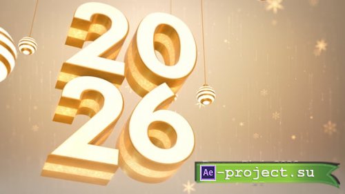 Videohive - 3D Gold New Year 2026 Opener - 60945859 - Project for After Effects