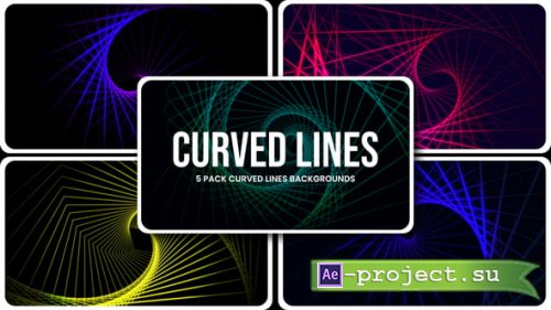 Videohive - Curved Lines Backgrounds After Effect Template - 60981298 - Project for After Effects