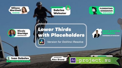 Videohive - Lower Thirds with Placeholders | DaVinci Resolve - 60953570