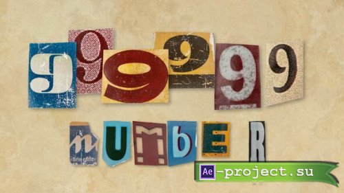 Videohive - Ransom Letters - 9 Number - 60960447 - Project for After Effects