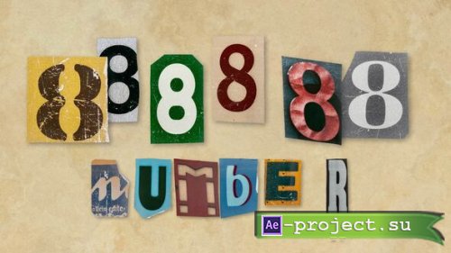 Videohive - Ransom Letters - 8 Number - 60960425 - Project for After Effects