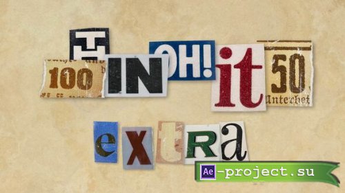 Videohive - Ransom Letters - 60960526 - Project for After Effects