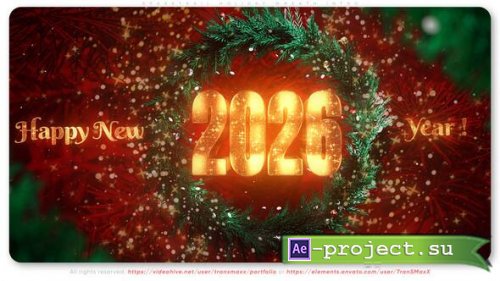 Videohive - Sparktrail Holiday Wreath Intro - 60997352 - Project for After Effects