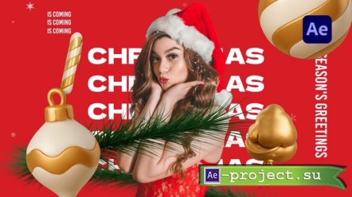 Videohive - Cute 3D Christmas Intro - 60998993 - Project for After Effects