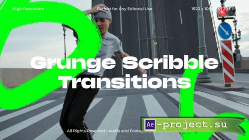 Videohive - Grunge Scribble Transitions Pack for After Effects - 60980397 - Project for After Effects