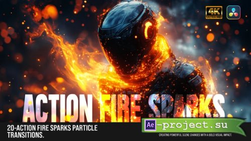 Videohive - 20 Fire Sparks Transitions  Cinematic Frame & Fast Motion FX DR - 60941185