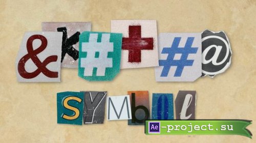 Videohive - Ransom Letters - Symbols - 61044411 - Project for After Effects