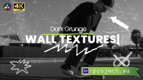 Videohive - Dark Grunge Wall Textures Overlays Pack For DR - 60940172