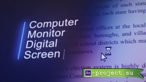 Videohive - Computer Monitor Digital Screen - 42940497 - Project for After Effects