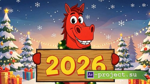 New Year's greetings from a horse (Rus, Eng) 4K