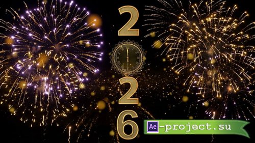 New Year 2026 has arrived, fireworks 4K