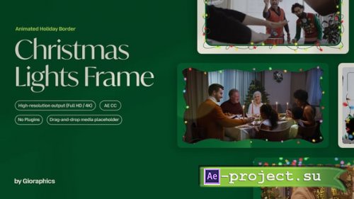 Videohive - Christmas Lights Video Frame Template - 61067596 - Project for After Effects