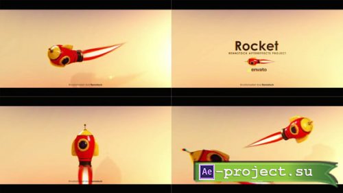 Videohive - Cartoon Rocket Logo - 61099376 - Project for After Effects