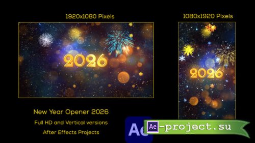 Videohive - Happy New Year Opener 2026 - 61046254 - Project for After Effects