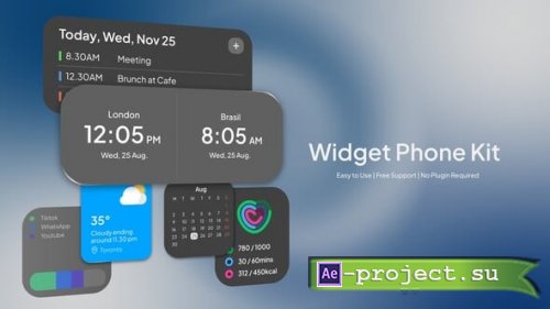 Videohive - Widget UI Phone - 61050393 - Project for After Effects