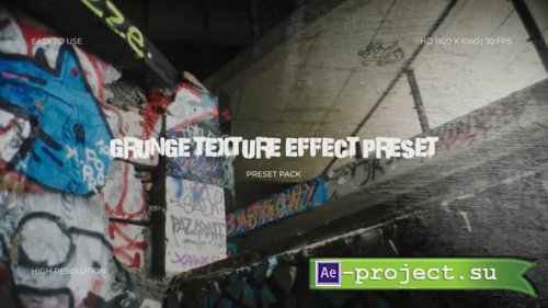 Videohive - Grunge Texture Effect Preset Overlay #02 - 61060231 - Project for After Effects
