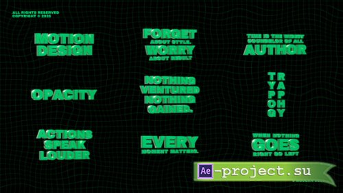 Videohive - 3D Typography Titles - 61106998 - Project for After Effects