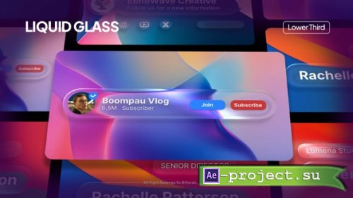 Videohive - Liquid Glass Lower Third - 61082474 - Project for After Effects