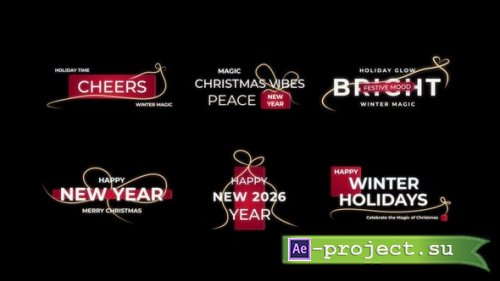 Videohive - Glowing Christmas and New Year Typography - 61031089 - Project for After Effects