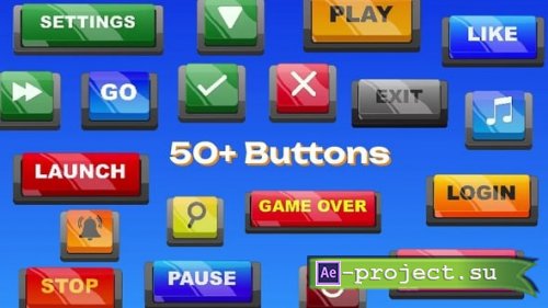 Videohive - Pixel Buttons - 61107107 - Project for After Effects