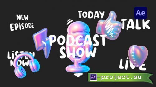 Videohive - Neon Bubble Podcast Opener - 61062589 - Project for After Effects