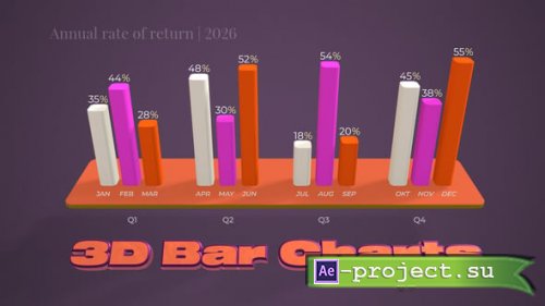 Videohive - 3D Bar Charts - 61046829 - Project for After Effects