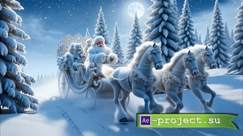 ��� ����� �� ������ ������� (Santa Claus on a troika of horses)