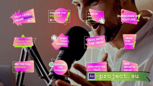 Videohive - Gradient Podcast Lower Thirds - 61025962 - Project for After Effects