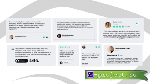 Videohive - Testimonials Pack Review (Light Mode) - 61050361 - Project for After Effects
