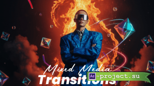 Videohive - Mixed Media Transitions - 61025305 - Project for After Effects
