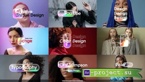 Videohive - Modern Title Colorful Glass - 60822483 - Project for After Effects