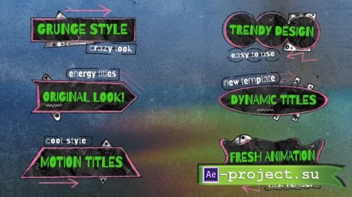 Videohive - Dynamic Grunge Lower Thirds - 61070114 - Project for After Effects