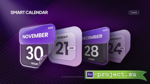 Videohive - Smart Calendar Count - 61115586 - Project for After Effects