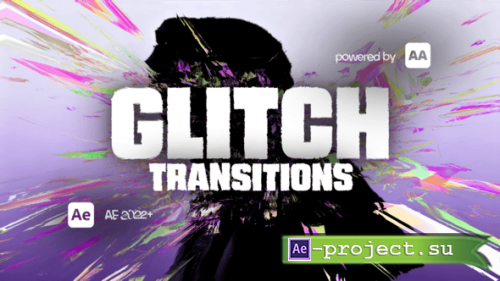 Videohive - Glitch Transitions Pack: Modern Glitch Cuts for After Effects - 60940382 - Project & Script for After Effects