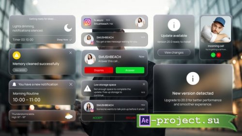 Videohive - Notification App Widget - 61124246 - Project for After Effects