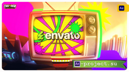 Videohive - Retro Pop TV Burst Intro - 61200183 - Project for After Effects