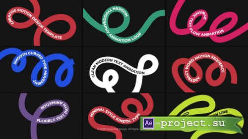 Videohive - Curved Text Animations � Swirl Titles - 61200427 - Project for After Effects