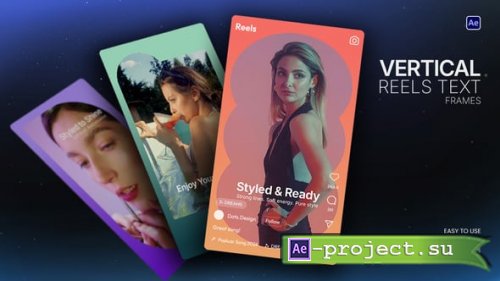 Videohive - Vertical Reels Text Frames - 61115721 - Project for After Effects