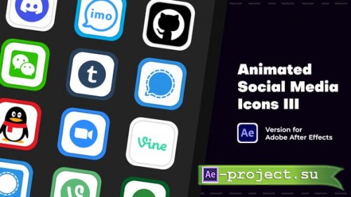 Videohive - Animated Social Media Icons III - 61226090 - Project for After Effects