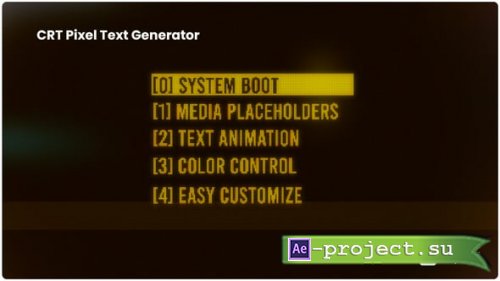 Videohive - CRT Pixel Text Generator - 61202415 - Project for After Effects