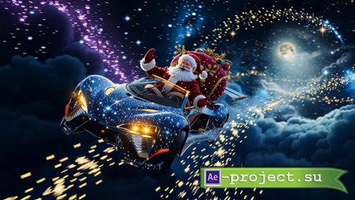 A modern Santa Claus in a car