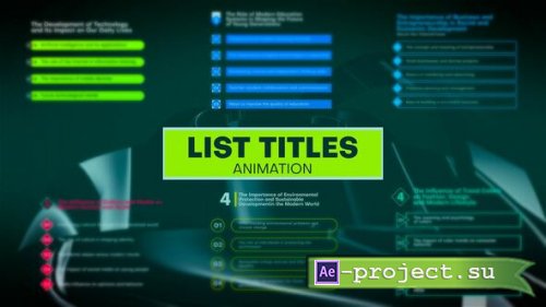 Videohive - List Titles V2 - 61225769 - Project for After Effects