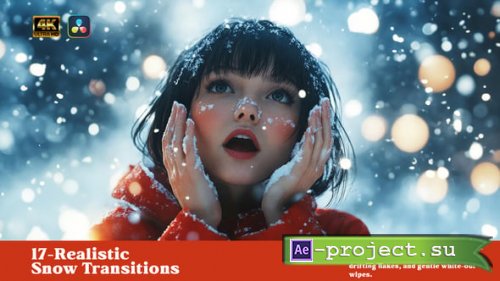 Videohive - 17 Realistic Snow Transitions | DR - 61118649  - DaVinci Resolve Templates