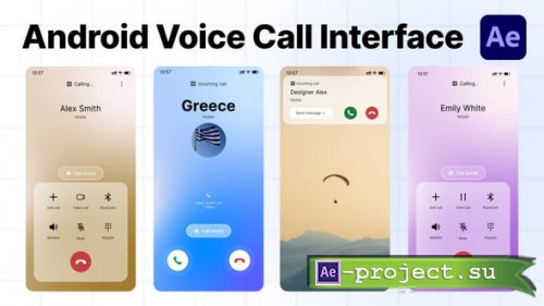 Videohive - Android Phone Call Interface(Automated) - 61240495 - Project for After Effects