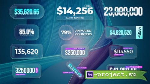 Videohive - Liquid Animated Counters - 61237909 - Project for After Effects